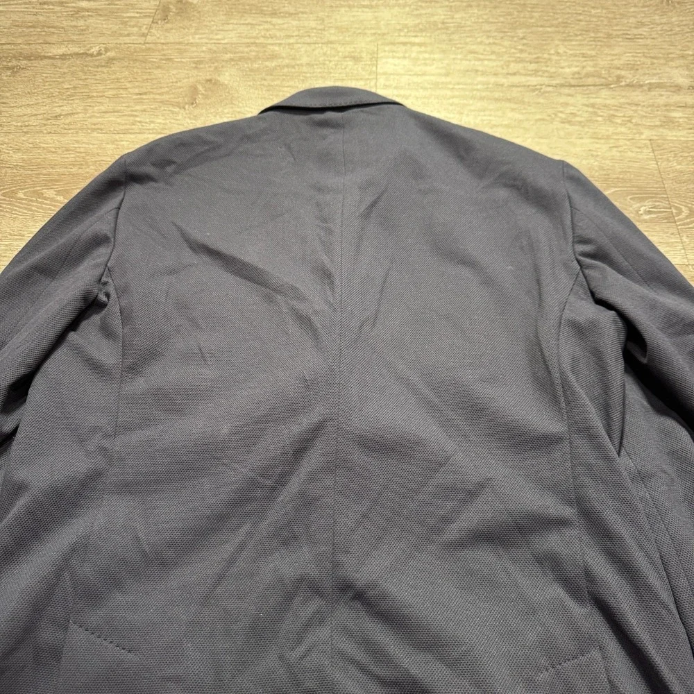 Calvin Klein Sport Coat Mens 42 L Blue Unstructured Slim‎ Blazer Jacket 2 Button